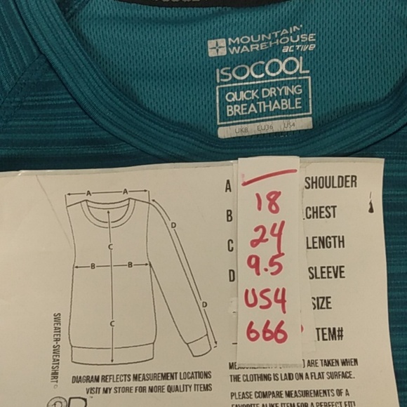 Mountain Warehouse Quick drying/breathable women's traquize top US4 - Picture 7 of 7